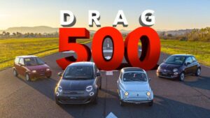 Todas as gerações do Fiat 500 juntas em drag race thumbnail