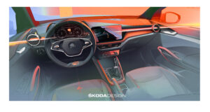 Skoda mostra design interior do novo Fabia antes da apresentação thumbnail