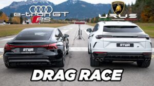 Lamborghini Urus enfrenta Audi RS e-tron GT em mais um duelo combustão vs elétrico thumbnail