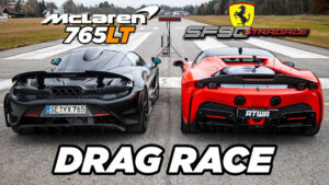 McLaren 765LT contra Ferrari SF90 em drag race. Qual o melhor? thumbnail