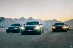 Todas as versões do BMW M3 e M4 à solta numa estrada gelada de montanha thumbnail