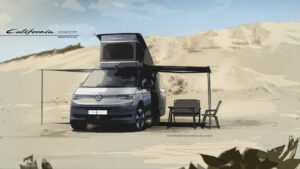 Volkswagen Multivan transformada em caravana familiar híbrida plug-in no concept California thumbnail